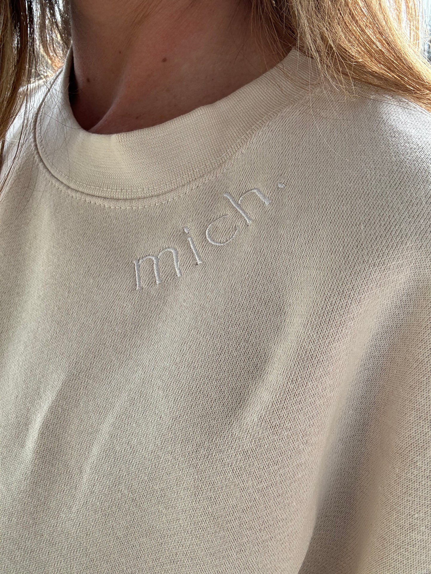 Mich. Crewneck - Sandshell